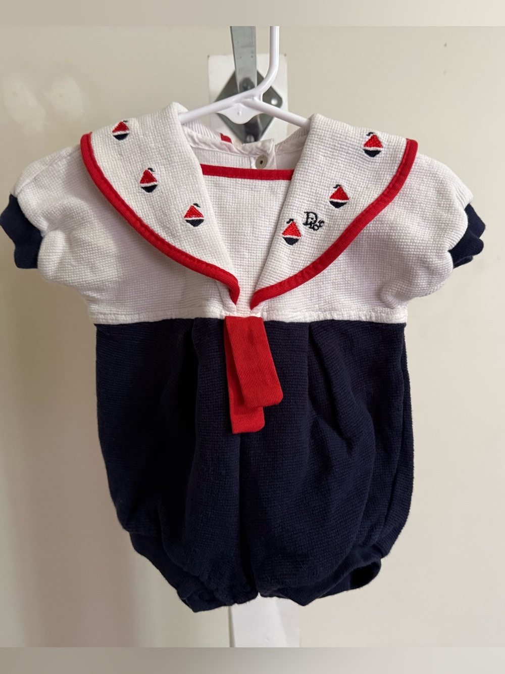 Baby Dior Nautical Romper - Size 3 Months